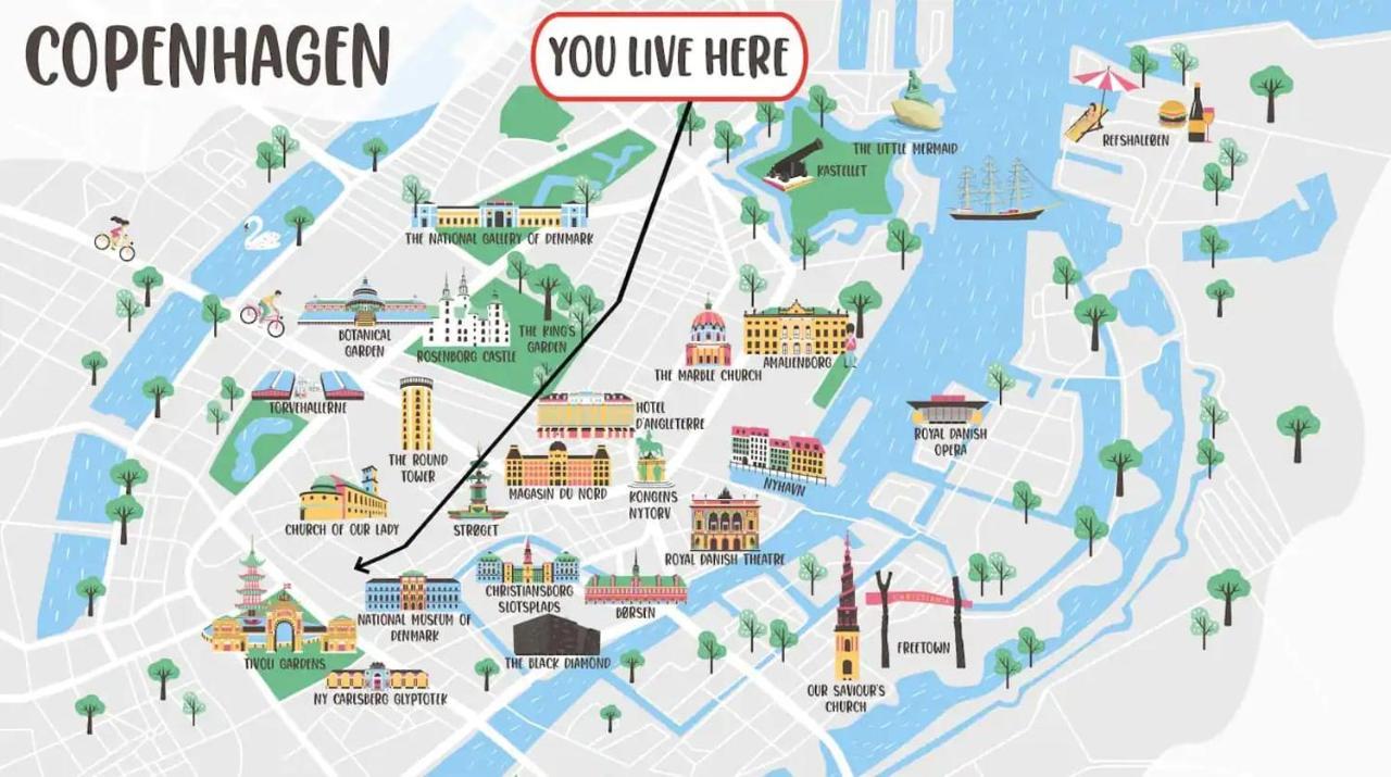 Large Apartment With 4 Bedrooms In København Eksteriør billede